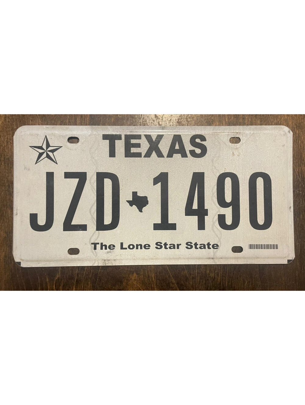 Texas License Plate TX State USA American Vintage Lonestar State JZD 1490